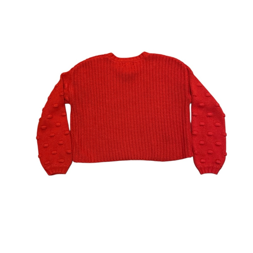 Jessica Simpson Red Knit Sweater M Holiday Party Sweater Embellishments